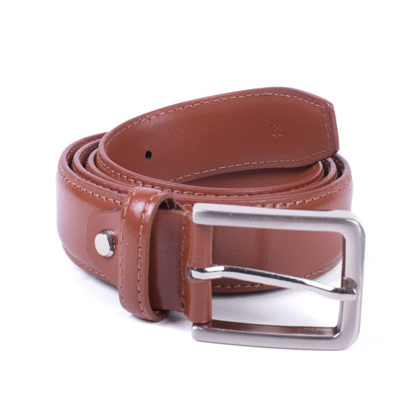 Umo Lorenzo Men's Genuine Leather Dress Belt – Cognac, 10 Sizes (30–48)