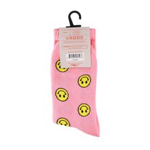 Load image into Gallery viewer, Nollia Women's Pink Smiley Face Novelty Socks
