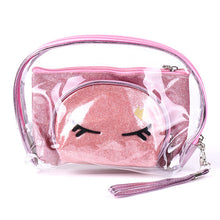 Load image into Gallery viewer, Nollia Glitter Eyes 3-Piece Cosmetic Bag Set
