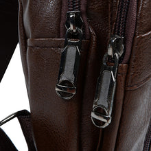 Load image into Gallery viewer, Vegan Leather Sling Bag with Inner Padding and Zipper Compartments
