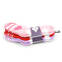 Load image into Gallery viewer, Nollia Women’s Heart Pattern Fuzzy Socks – 3 Pair Assorted Set
