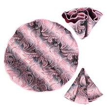 Load image into Gallery viewer, Laurant Bennet Paisley Banded Bow Tie &amp; Matching Hanky Pocket Round Set

