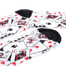 Load image into Gallery viewer, Parquet Men’s Playing Card Pattern Crew Socks
