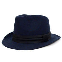 Load image into Gallery viewer, Westend Fall/Winter Wide Brim Trilby Fedora Hat with Black Band Trim
