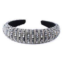 Load image into Gallery viewer, Nollia “C” Shaped Padded Headband with Pearl &amp; Rhinestone – Elegant Embellished Hair Accessory
