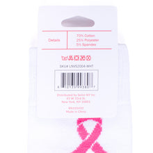 Load image into Gallery viewer, Parquet Ladies Knee High Breast Cancer Awareness Repeat Ribbon Socks
