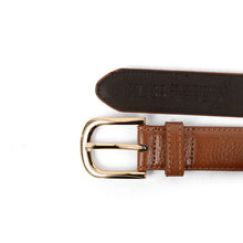 Load image into Gallery viewer, Umo Lorenzo Genuine Leather Men&#39;s Dress Belt – Round Buckle, Black or Brown (9 Sizes)
