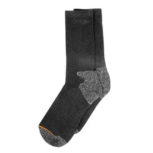 Load image into Gallery viewer, Men&#39;s Heavy-Duty Crew Socks – 3 Pairs, Black or Charcoal, Moisture-Wicking, Arch Support, Reinforced Heel, Size 10-13 (Fits Shoe Size 6-12.5)
