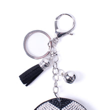 Load image into Gallery viewer, Nollia Bling Crystal Soccer Ball Charm – Sparkly Sports Keychain
