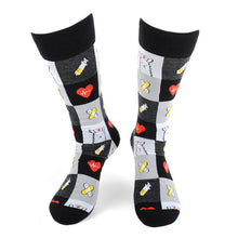 Load image into Gallery viewer, Parquet Health Care Heroes – Nurse Llama Ultra Premium Socks (Unisex)

