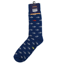 Load image into Gallery viewer, Parquet Men’s Shark Pattern Crew Socks
