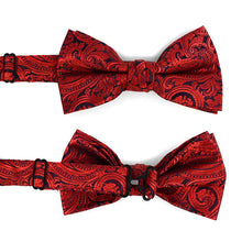 Load image into Gallery viewer, Laurant Bennet Paisley Pattern Banded Bow Tie &amp; Matching Hanky Set
