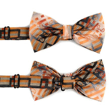 Load image into Gallery viewer, Laurant Bennet Geometric Paisley Banded Bow Tie &amp; Matching Hanky Pocket Round Set
