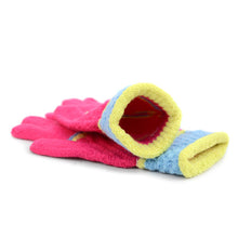 Load image into Gallery viewer, Nollia Women’s Knit Winter Gloves – Soft Stretchable Gloves in Red, Fuchsia &amp; Turquoise

