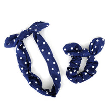 Load image into Gallery viewer, Nollia 6pc Polka Dot Headband and Scrunchy Bow Set – Elastic Hair Accessories
