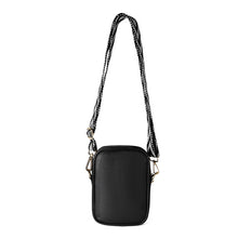 Load image into Gallery viewer, Nollia PU North-South Crossbody Bag with Patterned Webbing Strap
