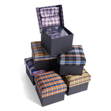 Load image into Gallery viewer, Clericci 12pc Men&#39;s Tie, Hanky &amp; Cufflink Set in Fabric Gift Box – Coordinated Accessory Collection
