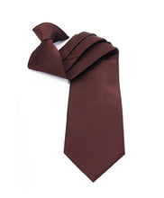 Load image into Gallery viewer, Umo Lorenzo Poly Solid Clip-On Tie – 19" Long, 9 Color Options, Pre-Tied Microfiber
