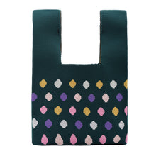 Load image into Gallery viewer, Nollia Multicolor Polka Dot Mini Knit Tote Bag

