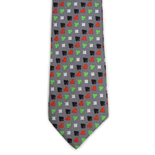 Load image into Gallery viewer, Parquet Poker Card Suits Pattern Novelty Tie – 100% Polyester
