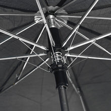 Load image into Gallery viewer, Parquet Black Telescopic Compact Umbrella – Manual Open, 12" Travel Size, Wind-Resistant
