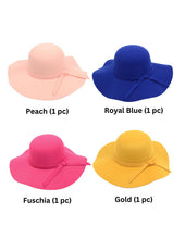 Load image into Gallery viewer, Nollia 24-Piece Prepack Women’s Polyester Felt Wide Brim Hat – Assorted Colors
