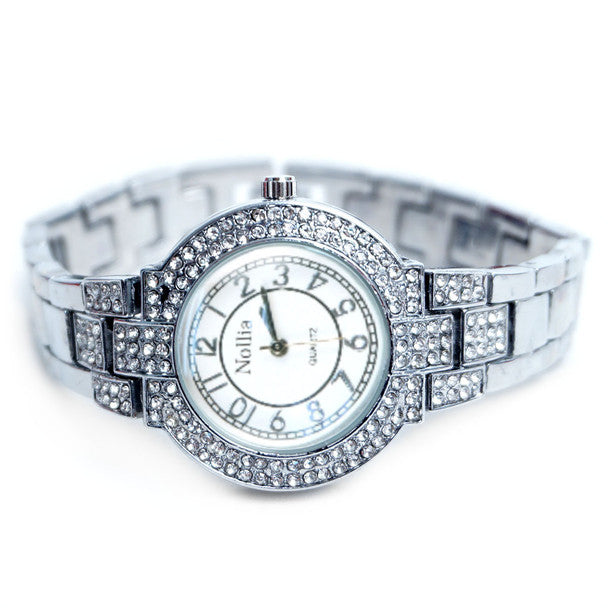 Nollia Silver Tone Ladies Dressy Watch – Crystal Accent  display picture 1