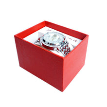 Load image into Gallery viewer, Nollia Silver Tone Ladies Dressy Watch – 41mm Floating Crystal Quartz Bracelet
