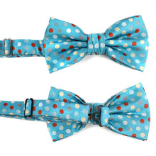 Load image into Gallery viewer, Laurant Bennet Polka Dot Banded Bow Tie &amp; Matching Hanky Pocket Round Set

