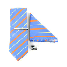 Load image into Gallery viewer, Umo Lorenzo 12pc Assorted Boxed Tie, Cufflink, Tie Bar &amp; Hanky Set
