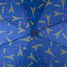 Load image into Gallery viewer, Nollia Compact Paris Pattern Auto-Open Umbrella – 12" Portable, Wind-Resistant
