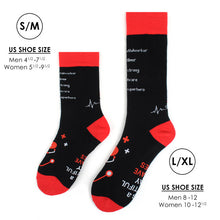Load image into Gallery viewer, Parquet Health Care Heroes – Saving Lives Ultra Premium Novelty Socks (Unisex)
