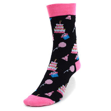 Load image into Gallery viewer, Parquet Women’s Birthday Cake Novelty Socks
