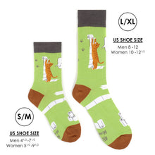 Load image into Gallery viewer, Parquet Cats – Toilet Paper Ultra Premium Novelty Socks (Unisex)
