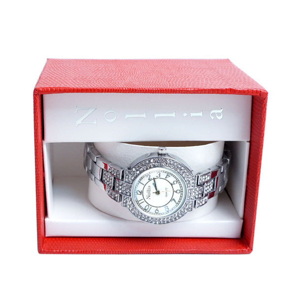 Nollia Silver Tone Ladies Dressy Watch – Crystal Accent  display picture 1