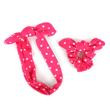 Load image into Gallery viewer, Nollia 6pc Polka Dot Headband and Scrunchy Bow Set – Elastic Hair Accessories
