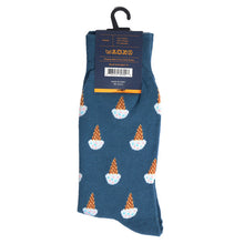 Load image into Gallery viewer, Parquet Men’s Ice Cream Pattern Novelty Crew Socks – Teal
