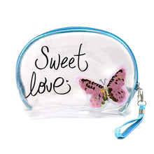 Load image into Gallery viewer, Nollia &quot;Sweet Love&quot; Butterfly 3-Piece Cosmetic Bag Set
