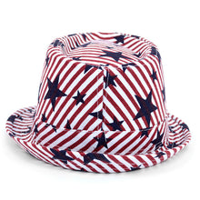 Load image into Gallery viewer, Westend Spring/Summer USA Stars &amp; Stripes American Flag Trilby Fedora Hat
