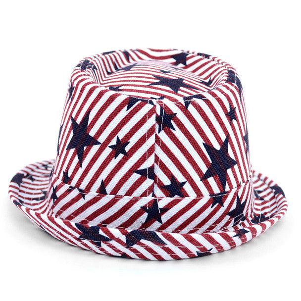 Westend Spring/Summer USA Stars & Stripes American Flag Trilby Fedora Hat