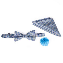 Load image into Gallery viewer, 12pc Men's Pattern Banded Bow Tie &amp; Hanky with lapel Pin Box
