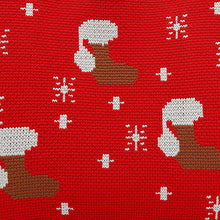 Load image into Gallery viewer, Nollia Red Reindeer &amp; Snowflake Mini Knit Tote Bag

