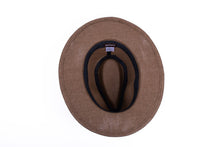 Load image into Gallery viewer, Westend Men&#39;s S/S Flat Brim Black Banded Fashion Fedora Hat
