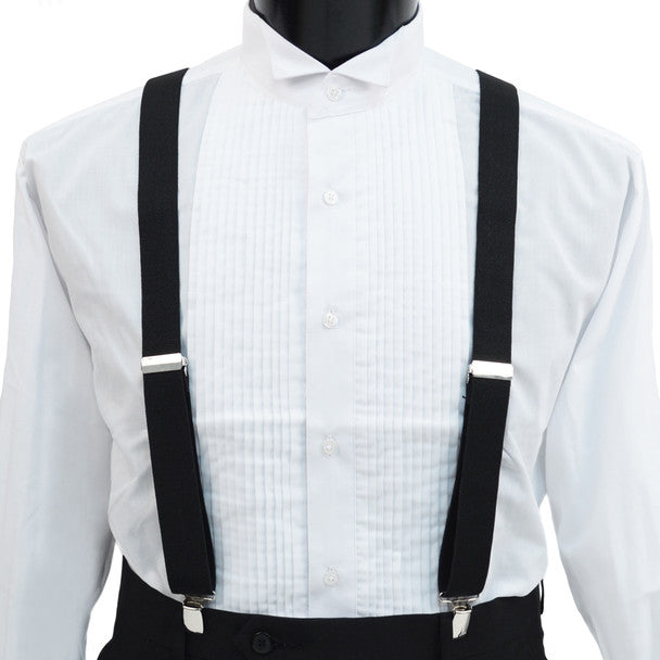Umo Lorenzo Men’s Clip Suspenders – Adjustable 1 1/4