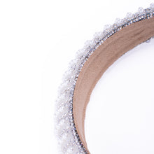 Load image into Gallery viewer, Nollia “C” Shaped Padded Headband with Pearl &amp; Rhinestone – Elegant Embellished Hair Accessory
