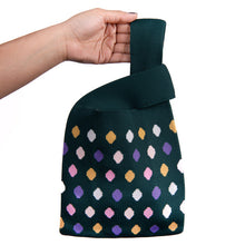 Load image into Gallery viewer, Nollia Multicolor Polka Dot Mini Knit Tote Bag
