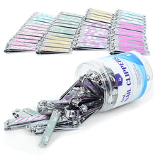 Load image into Gallery viewer, 48-Pack Glitter Nail Clippers with Display Case – Assorted Designs
