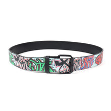 Load image into Gallery viewer, Parquet 6pk Men's PU Graphic Graffiti + Canvas Grommet Belt Set – 12 Total Belts
