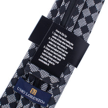 Load image into Gallery viewer, Umo Lorenzo Men's Black Plaid Zipper Pre-Tied Necktie
