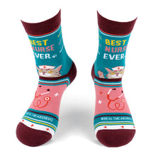 Load image into Gallery viewer, Parquet Health Care Heroes – Best Nurse Ultra Premium Socks (Unisex)
